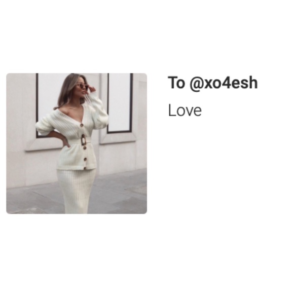 2 Piece Rib Knit Suit Belted Top and Pencil Skirt - Picture 9 of 10